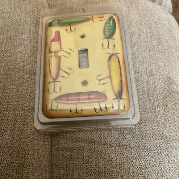 Single Switch Light Covers, Set of 2, fishing theme Great for cabins man caves - Picture 4 of 5